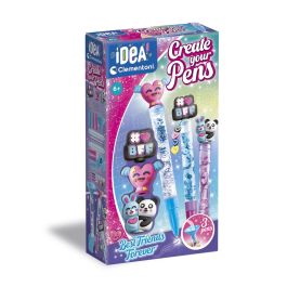 Clementoni 18872 Mini Laboratorios Bolígrafos Best Friends - Kit Creativo para Montar y Personalizar 3 Bolígrafos con Tintas de Colores