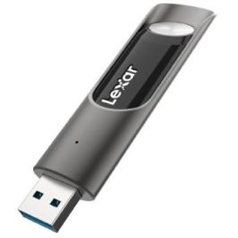Lexar JumpDrive P30 - Memoria USB 3.2 de 128 GB - Hasta 450 MB/s Lectura/Escritura - Diseño Deslizante Negro/Gris