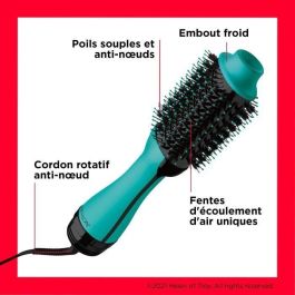 REVLON Cepillo de peinado y secado Teal Blue - Tecnología iónica - 2 velocidades - Azul REVLON Cepillo de peinado y secado Teal Blue - Tecnología iónica - 2 velocidades - Azul