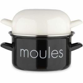 Baumalu BAU3216383129208 Olla para Mejillones 20 cm, Negro con Tapa Blanca, perfecta para cocinar y servir. Precio: 31.50000018. SKU: B1G6MZCNSW