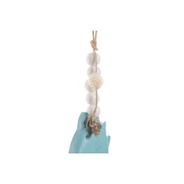 DKD Home Decor Decoracion Colgante Atlantico Blanco Azul Resina Cuerda 2 x 56 x 12.5 cm (6 Unidades)