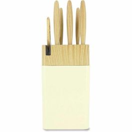 Menastyl 5041063 Bloque de cuchillos de 6 piezas con hoja de cerámica, polipropileno, color crema Menastyl 5041063 Bloque de cuchillos de 6 piezas con hoja de cerámica, polipropileno, color crema