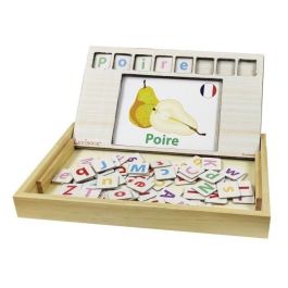 Bio Toys - Escuela de palabras bilingüe francés / inglés - Juego de madera Bio Toys - Escuela de palabras bilingüe francés / inglés - Juego de madera