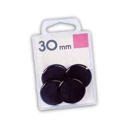 WEDO 2703 - Chinchetas/Reißnägel de plástico 30 mm negras, pack de 4 unidades - Modelo 126 270301