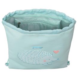 Bolsa Mochila con Cuerdas Safta Erizo Turquesa (26 x 34 x 1 cm)
