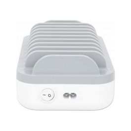 MANHATTAN 180856 Estación de Carga USB 10 Puertos 120W Blanco/Gris