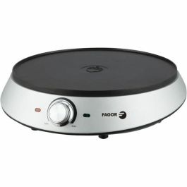 Fagor FGC240 Crepera Eléctrica 1200W | 30 cm Diámetro | Superficie Antiadherente | Gris