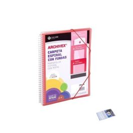 Carchivo Carpeta Espiral A4 con 80 Fundas, Cierre con Gomas, Color Rojo Precio: 12.68999963. SKU: B1K7CNALC5
