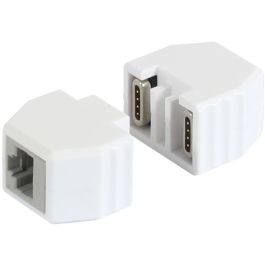 ALLNET TP-TP Kupplung CAT6A Buchse 1:1 8-pol. RJ45 magnetische Sicherungskupplung 50er Bulk Set Abwurfbuchse PoE fähig bis zu 10GBit