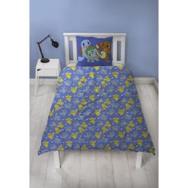Pokemon AAARV73701 - Juego de cama reversible Pikachu y Starter 1G II - Microfibra - 1 funda nórdica 140x200 cm + 1 funda almohada 63x63 cm