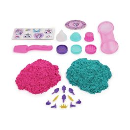 Spin Master 6065201 Kinetic Sand Set Pastelería Unicornio con Brillo y Neón, Moldes y Accesorios para Niños +3 Años