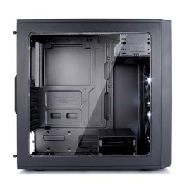 Fractal Design FD-CA-FOCUS-BK-W Caja PC Midi Tower Negra con Ventana Lateral y Ventiladores Frontales Iluminados en Blanco