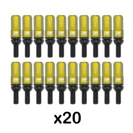 Omp OMPS09981209 Juego 20 Tornillos Rueda M12x1.5 Llave 17-19 Largo 28mm Aluminio 7075 DIN 12.9 Protector Amarillo