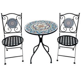 Conjunto de Mesa con 2 Sillas Alexandra House Living Multicolor 60 x 71 x 60 cm Mosaico Precio: 267.4999998. SKU: B16NY8MDQS