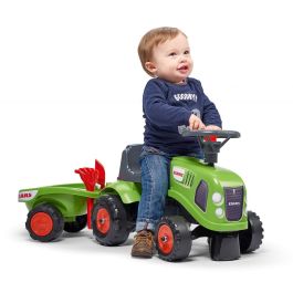 Falk 212C Tractor Porta-Tractor Claas con Remolque, Pala y Rastrillo para Niños +1 Año - Juguete Didáctico de Habilidades Motoras y Equilibrio Falk 212C Tractor Porta-Tractor Claas con Remolque, Pala y Rastrillo para Niños +1 Año - Juguete Didáctico de Habilidades Motoras y Equilibrio