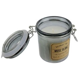 Home Deco Factory Tarro Con Vela Apothicaire - Musc Blanc, D'Ambre, Fleur de Coton - 180g, 25h