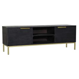 Mueble Tv Moderno DKD Home Decor Negro Dorado 38 x 51 x 147 cm Precio: 472.50000028. SKU: S3023121