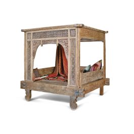 DKD Home Decor Cama Con Dosel Indonesia 1c24 Natural 160 x 206 x 225 cm Precio: 3646.50000044. SKU: B1F5MFTXKQ