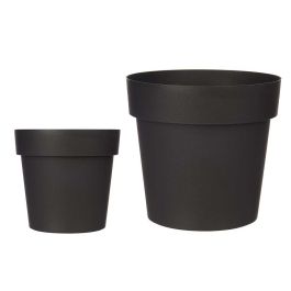 Maceta Plastico Antracita 18Cm Diam Ibergarden (12 Unidades)