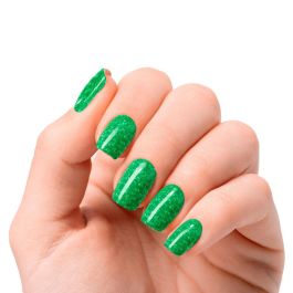 Láminas de Gel para Uñas Nooves Láminas De Uñas De Gel Glitter green 20 Piezas