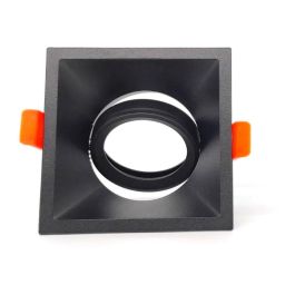 F-Line Aro Halógeno Basculante de Empotrar Profundo Cuadrado Negro 90x90x42 mm para Bombilla GU10 con Portalámparas Precio: 7.49999987. SKU: B1BDSX2N47