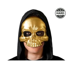 Máscara de Calavera Dorada de PVC Rígido con Diseño Brillante e Impactante, Ideal para Disfraces Lujosos, Halloween y Fiestas Temáticas Precio: 0.95000004. SKU: B13VA4R4JK