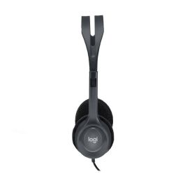 Logitech Auriculares Estéreo H111 con Micrófono Boom Rotatorio y Sonido Estéreo para Uso Diario