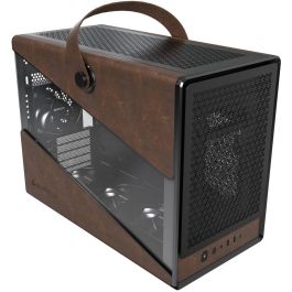 Montech Heritage 30 Pro TG Black/Brown Midi Tower para PC Negro micro ATX, Mini-ITX, Imitación piel