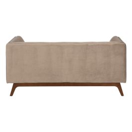 Sofá 156 x 81 x 72 cm Champán Tejido Sintético Madera Terciopelo