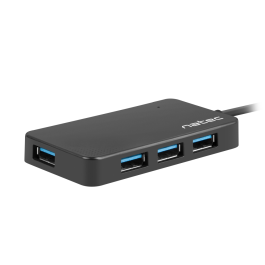 NATEC Moth Concentrador USB 5000 Mbit/s (USB 3.2 Gen 1) con interfaz USB 2.0, Negro, compacto (79x42x11mm). Precio: 15.49999957. SKU: S5604450
