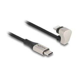 DeLOCK Cable USB Type-C a Lightning MFi, USB 2.0, 1 m, 180°, para iPhone y iPad, Transferencia de Datos y Carga Rápida (3A), Tela, Negro/Plata Precio: 20.5216. SKU: B16DG8PSL5