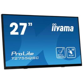 Monitor Iiyama 27" Ips Bonded Pcap 10P Touch, Mpp2.0 (Active Stylus) Supported, 2560X1440, Flat Bezel Free Glass Front, Hdmi, Displayport, 360Cd/M², Usb Hub 2X 3.2, Speakers, Bookstand (T2755QSC-B1) Precio: 479.69000057. SKU: B13S6MT3W9