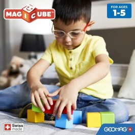 Geomag GEO0871772002468 Magicube Recycled Creative Set Juego de construcción magnético, 8 piezas, Plástico reciclado, A partir de 1 año