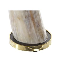 DKD Home Decor Decoracion Colonial Marron Claro Marron Oscuro Cuerno Metal Resina 25 x 40 x 10 cm