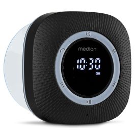 Medion MED4061275227628 Radio de Ducha FM Bluetooth IPX6 con Soporte de Ventosa, Color Negro