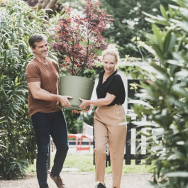 EDA Element Maceta Cónica Ø 50 cm 62,2 L Sistema de Drenaje Interior y Exterior Caqui 022057VKASX3