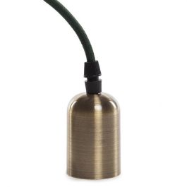 Lámpara Colgante Pendel E27 Techo, Cable Textil 1 Metro con Rosetón y Portalámparas Metálico, Estilo Retro para LED Filamento SC-MPL021