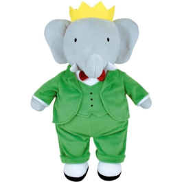 Jemini Peluche Elefante Babar AAH92223 +/- 40 cm Peluche Suave Ideal para Crear Historias y Decorar la Habitación