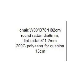 Sillón Terraza Y Jardín DKD Home Decor Marrón Claro Blanco 90x82 cm