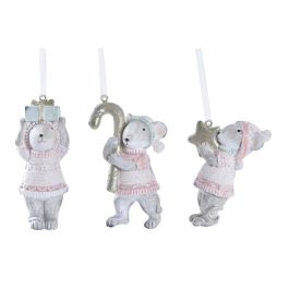 Figura Navidad Fantasia DKD Home Decor Gris Rosa 3 x 8.5 x 5 cm (3 Unidades) Precio: 10.69000031. SKU: B187KJXZQK