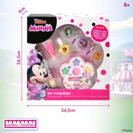 Disney Set de Maquillaje Minnie Mouse para Niñas +5 años: 8 Sombras, 4 Brillos, 2 Labiales, Esmalte y 4 Pinceles