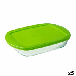 Fiambrera Rectangular con Tapa Pyrex Prep&store Px Verde 1,6 L 28 x 20 cm Vidrio (5 Unidades)