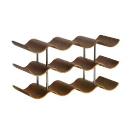 Andrea House Botellero de madera nogal y metal para 12 botellas, 42x16x23 cm Precio: 39.69000013. SKU: B1FF7WXS9W