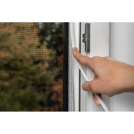 Schellenberg Mosquitera Easy Click 100x120cm Fibra de Vidrio 70470 - Resistente UV y Polen, Blanco/Antracita