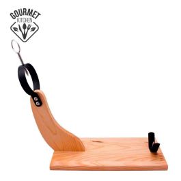 Gourmet Kitchen Jamonero de madera de pino claro, soporte para jamón 44x41cm Precio: 14.58999971. SKU: B18AT56C38