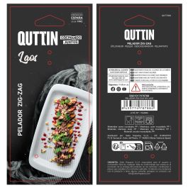 Quttin Pelador Zig-Zag Acero Inoxidable 19 cm Laos para Verduras Frutas Cocina Utensilio Ergonómico Profesional Resistente (36 Unidades)