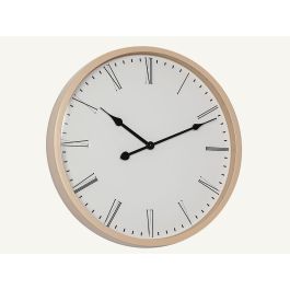 Reloj de Pared Romimex Blanco Natural Poliestireno 40 x 40 x 5 cm