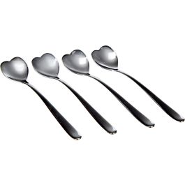Alessi Miriam Mirri Set de 4 Cucharas de Té en Forma de Corazón AMMI08/7 - Acero Inoxidable 18/10, 14.5 cm - Serie Big Love Precio: 25.7900005. SKU: B138DKQAKF