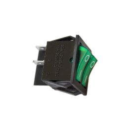 Edm Interruptor doble 15A 250V verde empotrable 33x21x30 mm