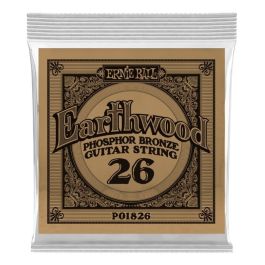 ERNIEBALL Cuerda Acústica Slinky Phosphor/Bronze 026 para Bajo - Sonido meloso, resonante y nítido